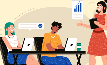 A recruiter assesses whether the chosen candidates are a culture fit. 
                        